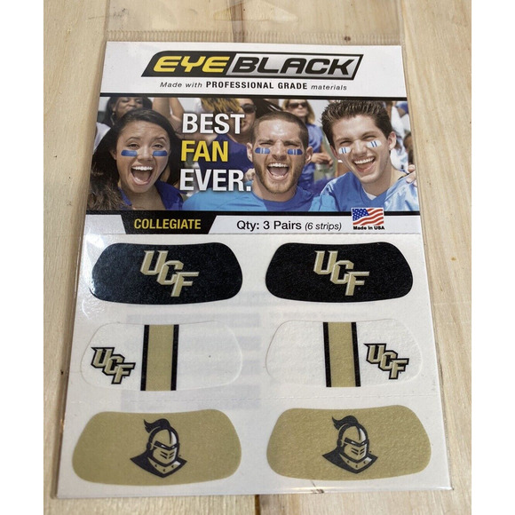 EYEBLACK Authentic Professional Grade‎ Under Eye Stickers UCF Golden Knights - Picture 1 of 2